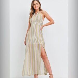 Women’s Le Lis Collection striped maxi dress